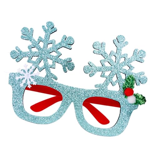 HINAYOSAN Glitzernde Schneeflocken-Brille für Weihnachtsfeiern, ergonomische Kopfbedeckung, leicht, festlich, Kostüm-Zubehör, Unisex, Schneeflocken-Glitzer-Brille HINAYOSAN Glitzernde Schneeflocken-Brille für Weihnachtsfeiern, ergonomische Kopfbedeckung, leicht, festlich, Kostüm-Zubehör, Unisex, Schneeflocken-Glitzer-Brille von HINAYOSAN