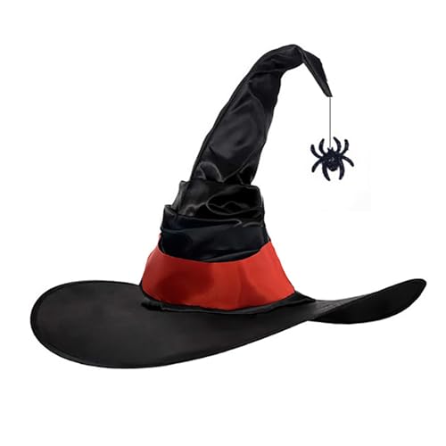HINAYOSAN Halloween Party Hexenhüte Spinnen Fledermaus Spitzhut Cosplay Zubehör Einzigartiger Hexenhut Eimer Hut Zubehör HINAYOSAN Halloween Party Hexenhüte Spinnen Fledermaus Spitzhut Cosplay Zubehör Einzigartiger Hexenhut Eimer Hut Zubehör von HINAYOSAN