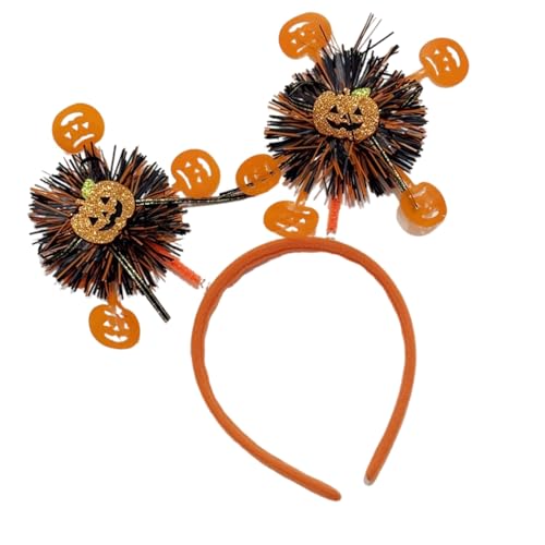 HINAYOSAN Halloween Stirnband Kürbis / Totenkopf Kopfschmuck Cosplay Stirnband Halloween Party Kopfstück Haarreifen Haarschmuck Geschenke Party Kopfstück von HINAYOSAN