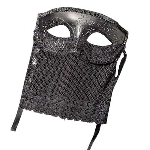 HINAYOSAN Karnevals-Maskeraden, Venezianerparty, halbes Gesicht für Karneval, Halloween, Weihnachten, Partyzubehör, halbes Gesicht von HINAYOSAN