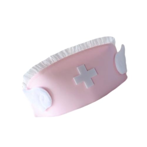 HINAYOSAN Krankenschwesterhut Kostüm Halloween Stillhut Halloween Krankenschwester Zubehör Cosplay Kostüm Krankenschwestern Caps Partyzubehör von HINAYOSAN