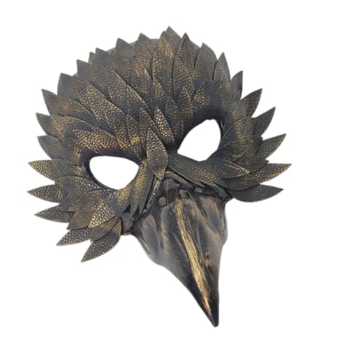 HINAYOSAN Masken-Kostüm mit Schnabelfedern, halbes Gesicht, Eule, Maske, Halloween, Cosplay, für Damen und Herren, Geschenk, Vogel HINAYOSAN Masken-Kostüm mit Schnabelfedern, halbes Gesicht, Eule, Maske, Halloween, Cosplay, für Damen und Herren, Geschenk, Vogel von HINAYOSAN