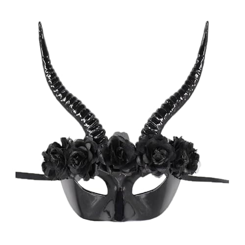 HINAYOSAN Maskerade Devils Karneval Halloween Party halbes Gesicht Gruselhörner für Party HINAYOSAN Maskerade Devils Karneval Halloween Party halbes Gesicht Gruselhörner für Party von HINAYOSAN