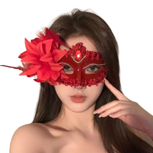 HINAYOSAN Maskerades Venezianerparty, Halloween-Kostüm, Karnevalsmaske, Damen, Glitzer, Halbgesichtsmaske, Augenmaske, Maskeraden für Damen und Herren HINAYOSAN Maskerades Venezianerparty, Halloween-Kostüm, Karnevalsmaske, Damen, Glitzer, Halbgesichtsmaske, Augenmaske, Maskeraden für Damen und Herren von HINAYOSAN