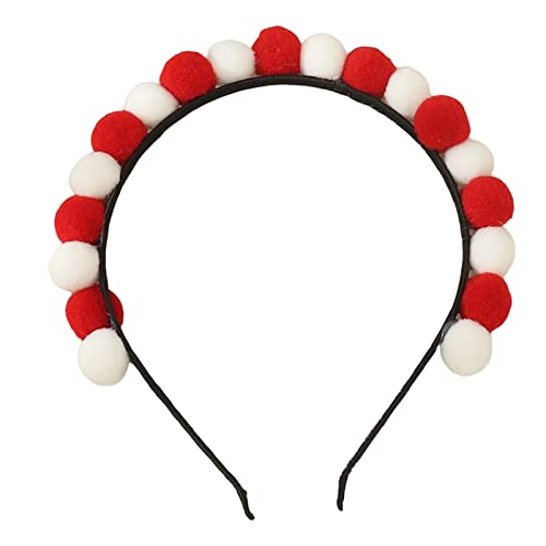 HINAYOSAN PomPoms Haarband Weihnachten Stirnband Kopfbedeckung HairHoop Party Kleid Neujahr Party Kopfbedeckung Weihnachten Stirnbänder für Frauen von HINAYOSAN