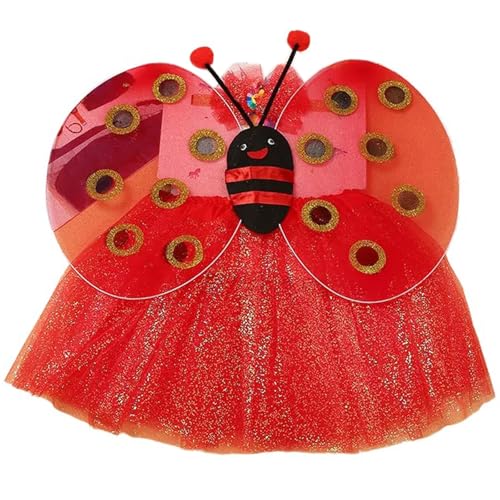 HINAYOSAN Schmetterlingstier-Kostüm-Zubehör, inklusive Flügel-Stirnband, Rock, Zauberstab für Kinder, Geburtstag, Halloween, Weihnachten HINAYOSAN Schmetterlingstier-Kostüm-Zubehör, inklusive Flügel-Stirnband, Rock, Zauberstab für Kinder, Geburtstag, Halloween, Weihnachten von HINAYOSAN