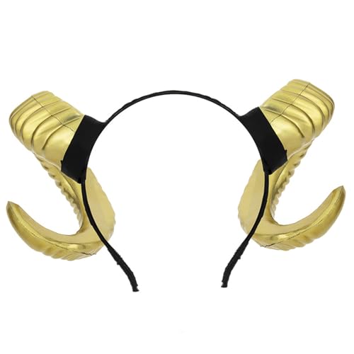 HINAYOSAN Teufelskopfschmuck, verstellbar, Halloween-Horn, schwarze Hörner, Kopfschmuck für Feiern und alltägliche Stile von HINAYOSAN