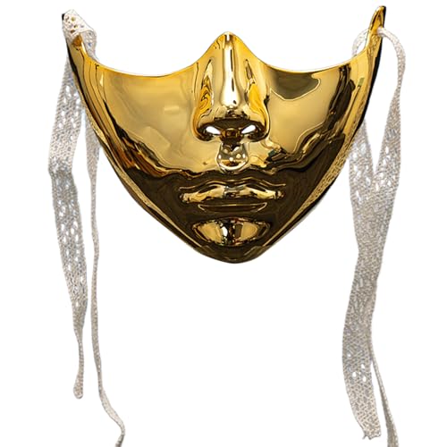 HINAYOSAN Unisex-Maskerade, Schönheit, Cosplay, mechanisch, halbes Gesicht, für Karneval, Halloween, Verkleidung, Party, Maskerade HINAYOSAN Unisex-Maskerade, Schönheit, Cosplay, mechanisch, halbes Gesicht, für Karneval, Halloween, Verkleidung, Party, Maskerade von HINAYOSAN