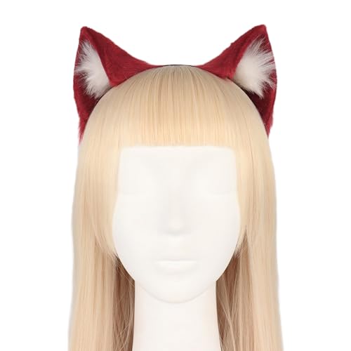 HINAYOSAN Wolf Kätzchen Cosplay Kopfbedeckung Party Kätzchen Stirnbänder Tierohren Animation Haarreifen für Live-Show Rollenspiele von HINAYOSAN