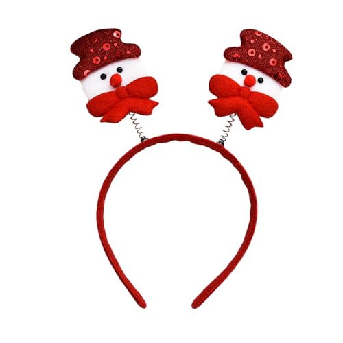 Haarreif mit Pailletten, Weihnachtsmann/Schneemann, für Urlaub, Erwachsene, dekorativer Kopfschmuck, festliches Weihnachtsmotiv von HINAYOSAN