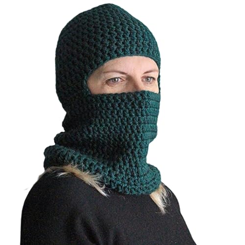 Halloween-Mütze, gestrickt, gestreift, Party, Urlaub, Winter, warm, Ganzkopf-Thema für Teenager, Damen von HINAYOSAN