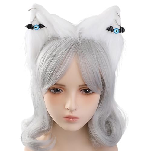 Halloween-Ohr-Stirnbänder, Karneval, Party, Plüsch-Kopfschmuck, Film-Enthusiasten, Party, Cosplay, Animes, Haarband, Unisex, Haarschmuck, Katzen, Füchse, Ohren, Haarband, Animes, Halloween-Haarreif von HINAYOSAN