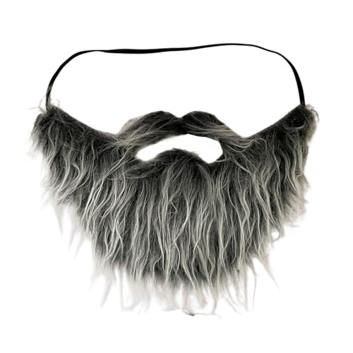 Künstliche Schnurrbärte, selbstklebende Neuheiten, haariger Bartkostüm, Gesichtsbehandlungen, Haare für Halloween, Weihnachten, Partyzubehör, Dekorationen, Neuheiten, haariges Bartkostüm von HINAYOSAN