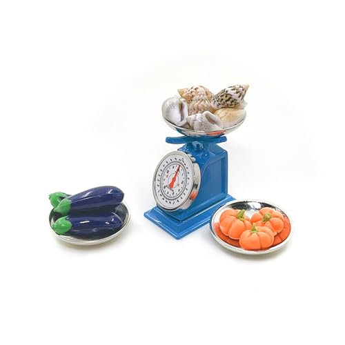 Realistische kleine Lebensmittelmarktwaage Modell für Puppenhäuser Display Basis glatte Oberflächen Griff kompakte Küche Szene Zubehör Küchenwaage Dekorationen von HINAYOSAN
