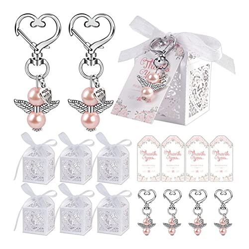 Set mit 144 Schlüsselanhängern, Schlüsselringen, Taufgeschenkboxen, Kraftpapier, Partyzubehör für Gäste, Hochzeit, Geburtstag, Party Set mit 144 Schlüsselanhängern, Schlüsselringen, Taufgeschenkboxen, Kraftpapier, Partyzubehör für Gäste, Hochzeit, Geburtstag, Party von HINAYOSAN