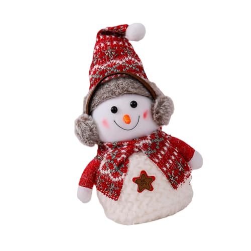 Weiche Baumwoll-Schneemann-Plüschpuppe, Weihnachtsdekoration für Festival, Zuhause, Büro, Party, Urlaub, Dekorationen, kinderfreundliche Feiertags-Schneemann-Dekoration von HINAYOSAN