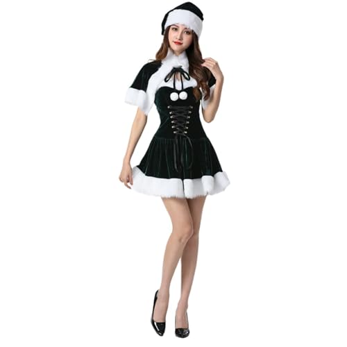 Weihnachtskostüm-Zubehör, inklusive Weihnachtskleid, Weihnachtsmütze und Schal für Damen und Mädchen Weihnachtskostüm-Zubehör, inklusive Weihnachtskleid, Weihnachtsmütze und Schal für Damen und Mädchen von HINAYOSAN