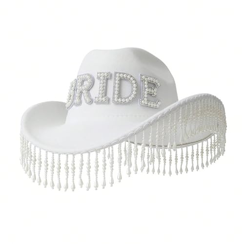Westernhut für Damen, Cosplay, Rollkrempe, Fransen, Perlen, Junggesellinnenabschied, Kopfbedeckung, Party-Zubehör, Fotografie-Requisiten Westernhut für Damen, Cosplay, Rollkrempe, Fransen, Perlen, Junggesellinnenabschied, Kopfbedeckung, Party-Zubehör, Fotografie-Requisiten von HINAYOSAN