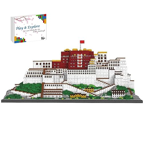 Modular Haus Bausteine, 10000 Klemmbausteine Potala Palast Bausteine Modell, Bausatz Erwachsene Chinesische Architektur Spielzeug, Modular Buildings Geschenk für Kinder, Kompatibel mit Lego Haus von HINDCA