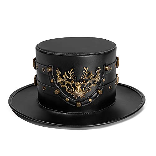 HINGTAT Gentleman Hut Steampunk Magic Hat Pest Doctor Unisex Gentleman Top Hut Weibliche Cosplay Prom Stütze Halloween Party Top Hut HINGTAT Gentleman Hut Steampunk Magic Hat Pest Doctor Unisex Gentleman Top Hut Weibliche Cosplay Prom Stütze Halloween Party Top Hut von HINGTAT