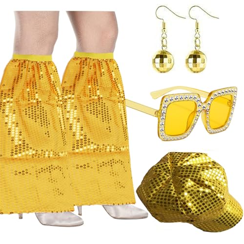 HIOPOIUYT 1950er 1960er 1970er 80er Jahre Damen Discos Kostüm Set Lady Discos Zubehör Ohrringe Sonnenbrille Pailletten Caps Neacklace Perücken HIOPOIUYT 1950er 1960er 1970er 80er Jahre Damen Discos Kostüm Set Lady Discos Zubehör Ohrringe Sonnenbrille Pailletten Caps Neacklace Perücken von HIOPOIUYT