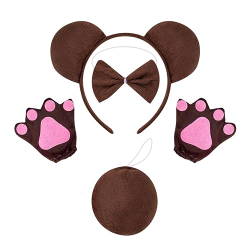 HIOPOIUYT Bear Cosplay Requisiten Bear Stirnbandbär Cosplay Dekoration Kostüm Accessoire Für Kid Adult Festival Plüsch Schmücken von HIOPOIUYT
