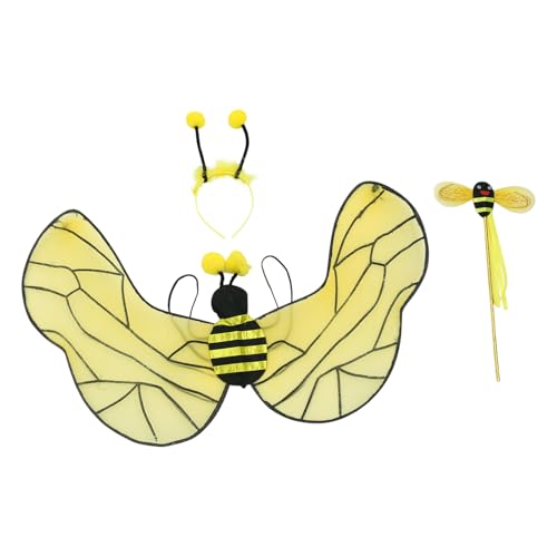 HIOPOIUYT Bienen Kostüm Erwachsene Honigbienen Kostüm Set Halloween Cosplay Kostüme Tierverkleidungskostüme Für Erwachsene Frauengeschenke von HIOPOIUYT