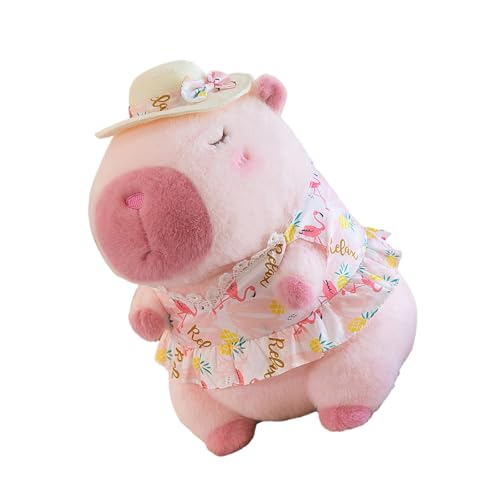 HIOPOIUYT Cartoon Capybaras Plüschpuppen Mit Strand Urlaub Outfit Weiche Tierplushie Gefülltes Spielzeug Ornament Geschenk Für Kinder Und Frauen von HIOPOIUYT