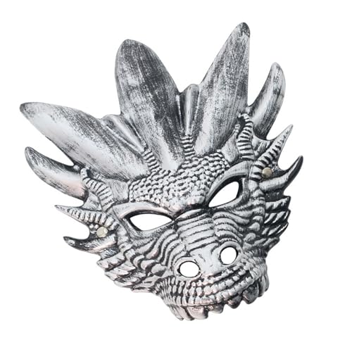 HIOPOIUYT Drachenkopfmaske Vollgesicht Dragon Head Maske Halloween Cosplay Maske Für Frauen Männer Halloween Masquerade Cosplay Accessoire von HIOPOIUYT