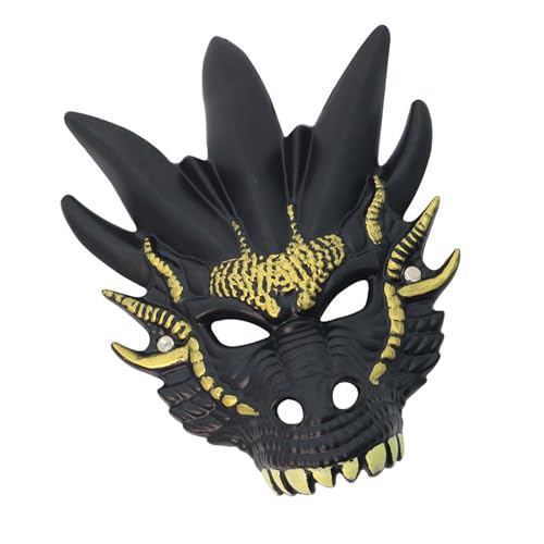 HIOPOIUYT Drachenkopfmaske Vollgesicht Dragon Head Maske Halloween Cosplay Maske Für Frauen Männer Halloween Masquerade Cosplay Accessoire von HIOPOIUYT