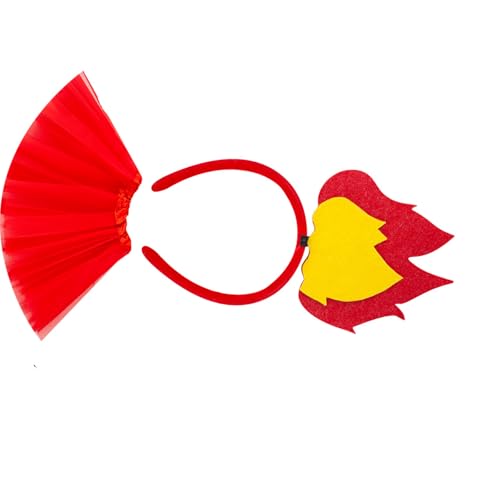 HIOPOIUYT Flammenförmiges Haarband, Kopfdekoration, weich, verstellbar, für Damen und Herren, Konzerte, brennender Mann und Themenparty, Flamme für Rollenspiele von HIOPOIUYT