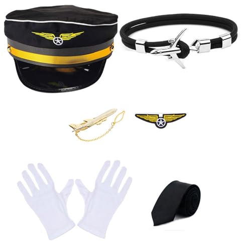 HIOPOIUYT Flugkapitän Outfits Kapitän Hat Uniform Eklauett HIOPOIUYT Flugkapitän Outfits Kapitän Hat Uniform Eklauett von HIOPOIUYT