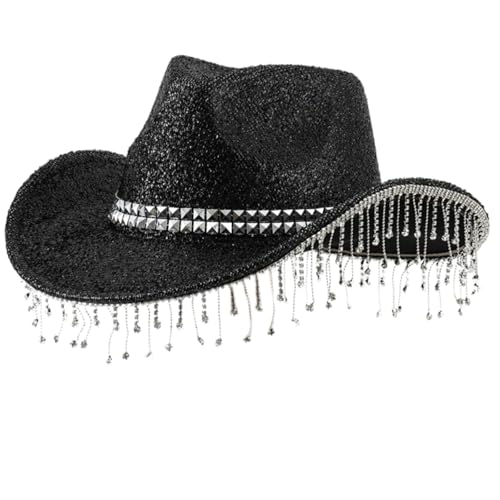 HIOPOIUYT Fransenkristall Fedoras Für Erwachsene Teenager Karnevale Party Mit Schimmerndem Pulver Für Formelle Veranstaltungsfotozubehör HIOPOIUYT Fransenkristall Fedoras Für Erwachsene Teenager Karnevale Party Mit Schimmerndem Pulver Für Formelle Veranstaltungsfotozubehör von HIOPOIUYT
