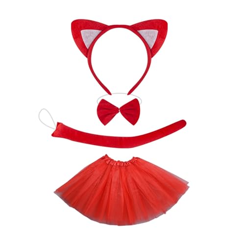 HIOPOIUYT Füchse Dress Up Outfit Halloween Foxes Tierkostümzubehör Für Kid Boy Girl Cosplay Geburtstag Weihnachten Halloween von HIOPOIUYT