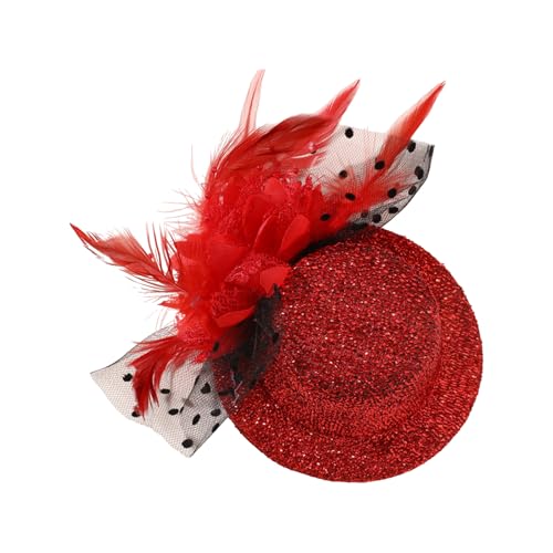 HIOPOIUYT Gefiederte Blumen Faszinator Huthaarclip Für Teaparty 20S Cosplay Party Kostüm Top Nebenclip Für Formelle Anlässe von HIOPOIUYT