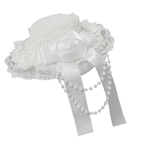 HIOPOIUYT Gotik Lolitas Zylinderhut Haarspangen Kopfschmuck Rose Spitze Perlen Kopfbedeckung Subkulturen Haarschmuck Halloween Cosplay HIOPOIUYT Gotik Lolitas Zylinderhut Haarspangen Kopfschmuck Rose Spitze Perlen Kopfbedeckung Subkulturen Haarschmuck Halloween Cosplay von HIOPOIUYT