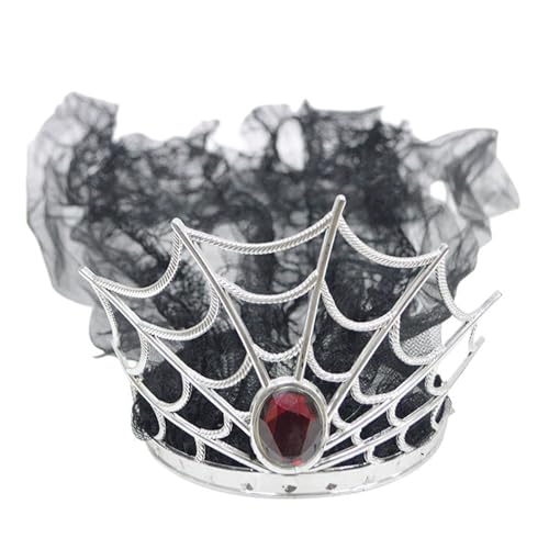 HIOPOIUYT Halloween Kristall Spinnennetz Haarreif Cosplay Maskerade Stirnband Kostüm Zubehör für Partys Schwarze Spinnen Stirnband HIOPOIUYT Halloween Kristall Spinnennetz Haarreif Cosplay Maskerade Stirnband Kostüm Zubehör für Partys Schwarze Spinnen Stirnband von HIOPOIUYT