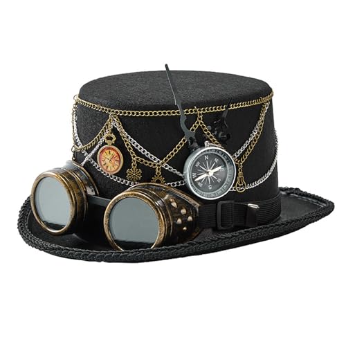 HIOPOIUYT Halloween Metal Chain Top Mit Industriezeitalter Akzente Coser Goggles Design Geburtstagsgeschenk Für Freundin Freund Steampunk Gear Für Männer von HIOPOIUYT