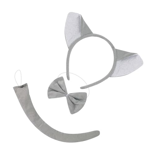 HIOPOIUYT Kinder Wolfsrolle Spielen Outfit Wolf Tail Stirnband Bowtie Rock Wolf Tierkostümzubehör Für Kid Halloween Rollenspiel HIOPOIUYT Kinder Wolfsrolle Spielen Outfit Wolf Tail Stirnband Bowtie Rock Wolf Tierkostümzubehör Für Kid Halloween Rollenspiel von HIOPOIUYT