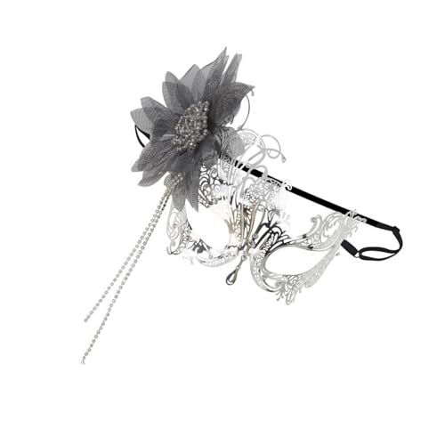 HIOPOIUYT Maskerade Augenmaske Metall Halbe Gesichtsmaske Masquerade Kostümgitter Für Frauen Halloween Prom Masquerade Party von HIOPOIUYT