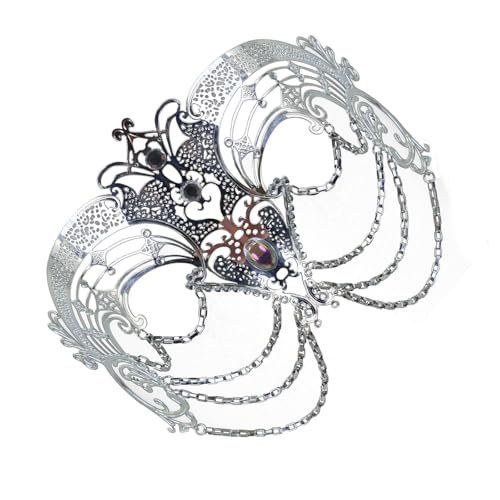 HIOPOIUYT Maskerade Maske Der Metall Quasten Maskerade Mit Strasssteinen Halbe Gesichtsmaske Maskerade Augenmaske Für Frauen Halloween Masquerade Cosplay HIOPOIUYT Maskerade Maske Der Metall Quasten Maskerade Mit Strasssteinen Halbe Gesichtsmaske Maskerade Augenmaske Für Frauen Halloween Masquerade Cosplay von HIOPOIUYT