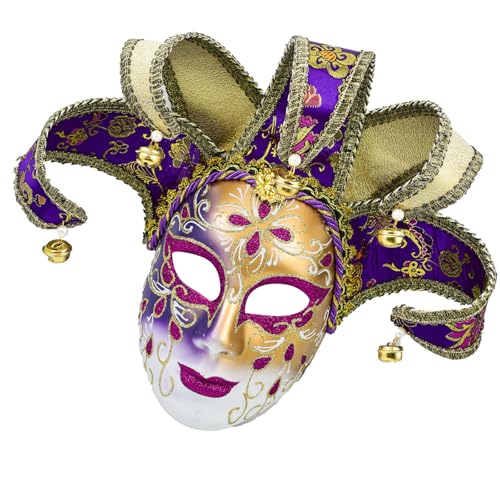 HIOPOIUYT Masquerade Maske Venezianer Comedy Maske Jesters Cosplay Exquisite Wanddekorationen Für Carnivals Halloween Party HIOPOIUYT Masquerade Maske Venezianer Comedy Maske Jesters Cosplay Exquisite Wanddekorationen Für Carnivals Halloween Party von HIOPOIUYT