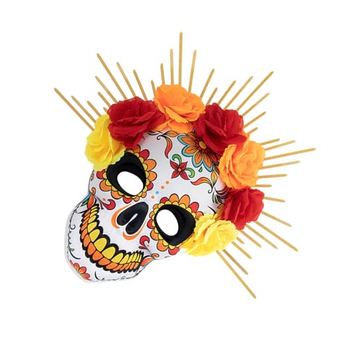 HIOPOIUYT Mexikaner Tag der Toten Zuckerschädel Mexikaner Design Maskerade Party Halloween Cosplay Kostüme von HIOPOIUYT