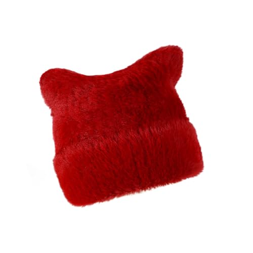 HIOPOIUYT Übergroßer Kätzchenhut Mit Ohr Mit Soliden Farbfarbhut Pelzige Cartoon Foto Requisiten Outdoor Head Wrap Für Halloween von HIOPOIUYT