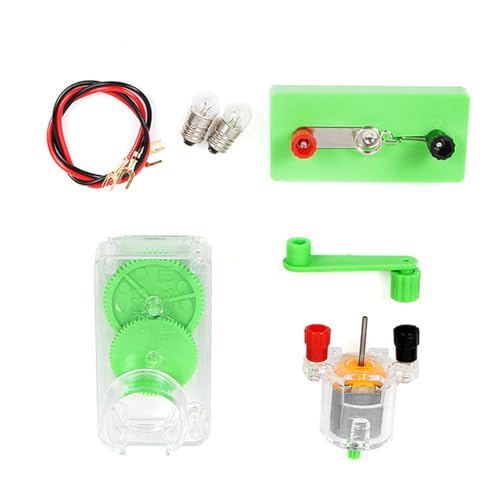 Handkurbelgenerator Motoren Set Handgenerator Motor Kits Mit Glühbirnenhalter Handkrümmung Stromgenerator Wissenschaft von HIOPOIUYT