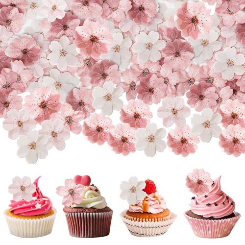 Essbare Blumen für Torte,50 Stück Essbare Kirschblüten,Blumen Cupcake Topper,Essbare Tortendeko,Essbare Blüten Tortendeko,Kirschblüten Klebreispapier,für Hochzeits Geburtstag Essbare Blumen für Torte,50 Stück Essbare Kirschblüten,Blumen Cupcake Topper,Essbare Tortendeko,Essbare Blüten Tortendeko,Kirschblüten Klebreispapier,für Hochzeits Geburtstag von HIQE-FL