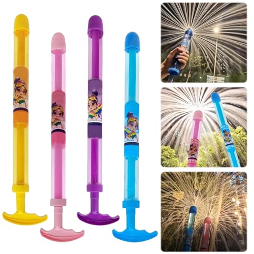 Feuerwerk Wasserpistole,4 Stück Feuerwerks Wasserpistole,Water Squirter,WassersprüHspielzeug,Wasserpistole Kinder,Wasserspritze Spielzeug,Waters Fun Pool Spielzeug,Party Strand Pool Strandspielzeug von HIQE-FL