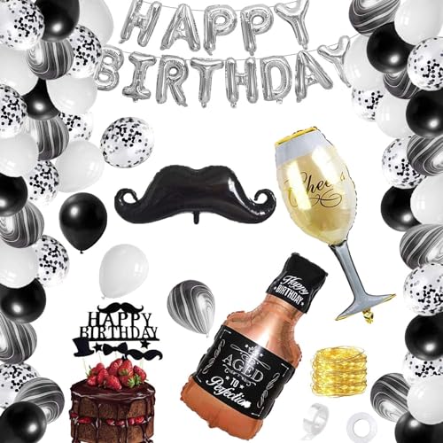 Geburtstagsdeko Mann,Männer Geburtstag Deko,Mann Ballon,Schwarz Gold Geburtstag Deko,Party Balloons Boy,Party Deko set,Geburtstagsparty set Jungen,Deko Geburtstag Mann Geburtstagsdeko Mann,Männer Geburtstag Deko,Mann Ballon,Schwarz Gold Geburtstag Deko,Party Balloons Boy,Party Deko set,Geburtstagsparty set Jungen,Deko Geburtstag Mann von HIQE-FL