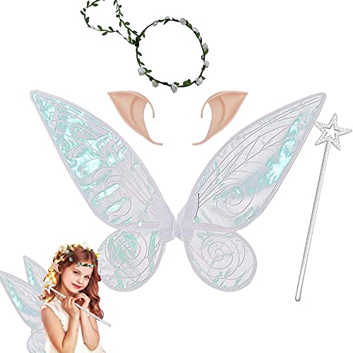 HIQE-FL 4 Stück Flügel Fee,Feenflügel Damen,Feen Flügel Wings Kinder,Flügel Mädchen,Elfenflügel Set,Flügel Fee Kinder,Feenflügel Glitzer,Flügel Kostüm,Karneval Flügel,Halloween Flügel (F) HIQE-FL 4 Stück Flügel Fee,Feenflügel Damen,Feen Flügel Wings Kinder,Flügel Mädchen,Elfenflügel Set,Flügel Fee Kinder,Feenflügel Glitzer,Flügel Kostüm,Karneval Flügel,Halloween Flügel (F) von HIQE-FL
