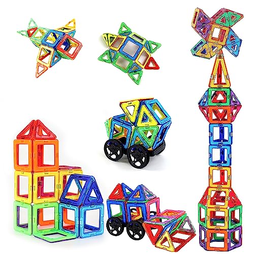 HIQE-FL 50 Teile Magnetische Bausteine,Magnetspielzeug,Magnet Spielzeug Magnetspiele Für Kinder Geschenk,Magneten Kinder Magnetbausteine,Magnetische Bausteine Magnet Spielzeug von HIQE-FL